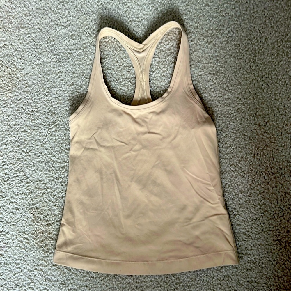 Mustard Lululemon tank CROPPED